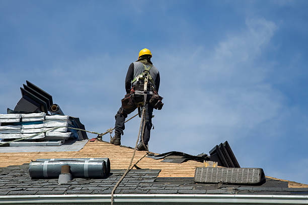 Professional Gutter Installation technician working in Marcellus, NY